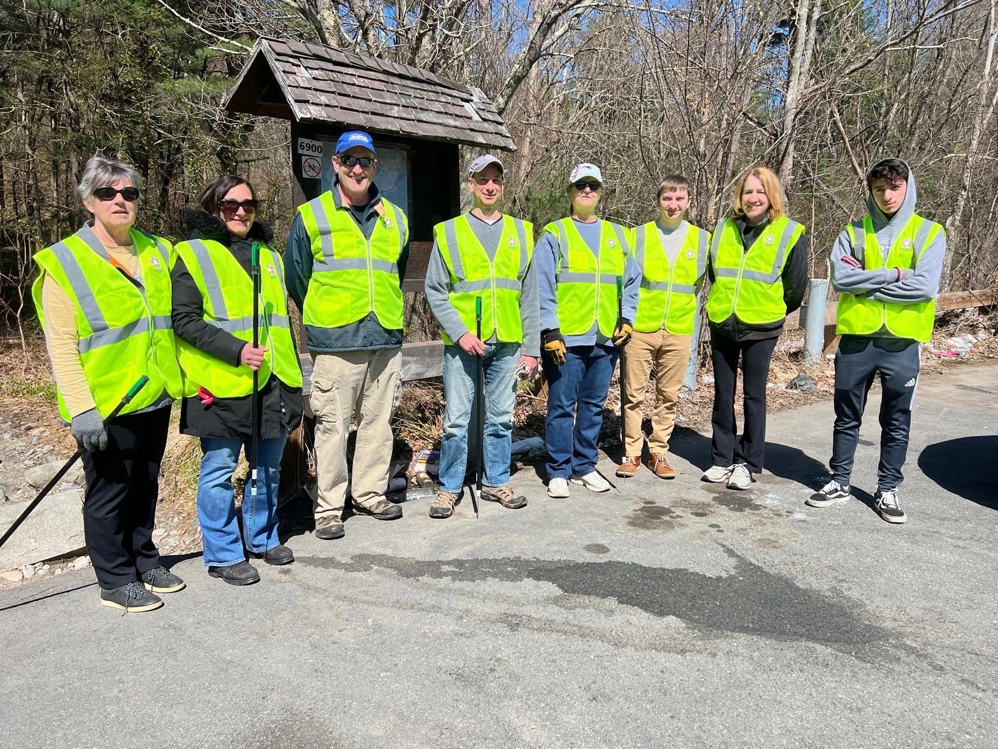 Volunteers gathered for a Canton cleanup event